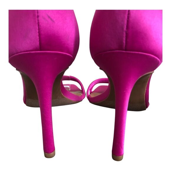 Nordstrom's Barbiecore Hot Pink Open Toe Strappy Rhinestone Stiletto Heel 8.5 - Picture 11 of 16